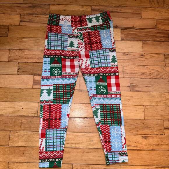 No Boundaries Pants - No Boundaries Christmas Leggings Size XL (15-17) Fair Isle Print